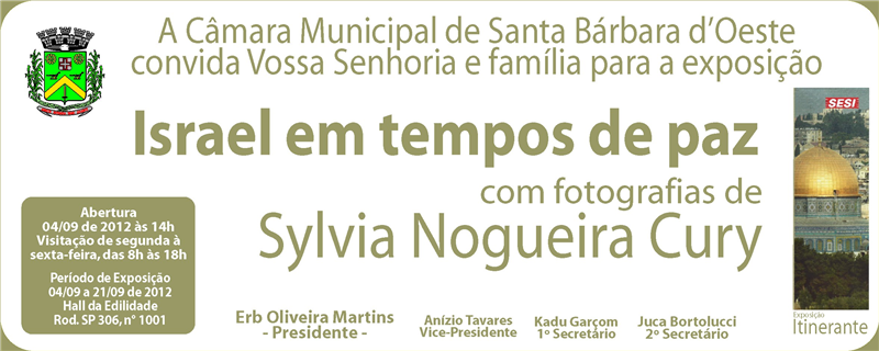 Convite da mostra itinerante