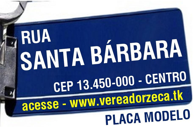 Modelo de placa sugerida por Zeca em projeto.