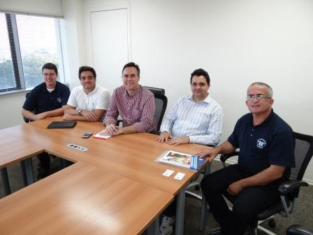 Pinguim e Felipe em reunião com prefeito e Siqueira.