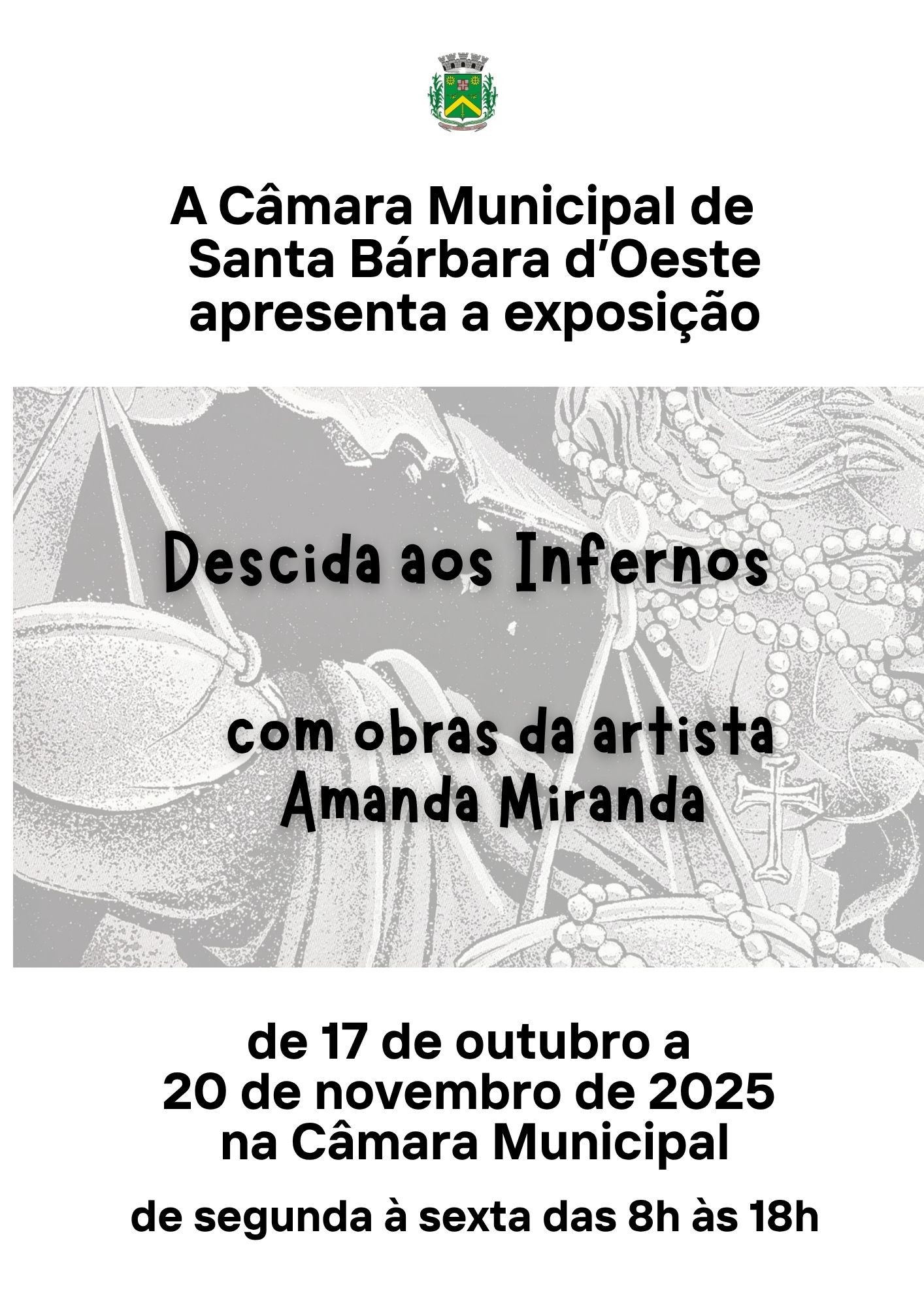 Exposição traz obras de Amanda Miranda à Câmara Municipal