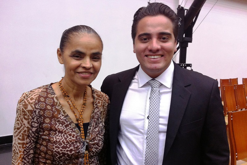 Marina e Felipe Sanches conversavam sobre projeto sustentável para o Brasil
