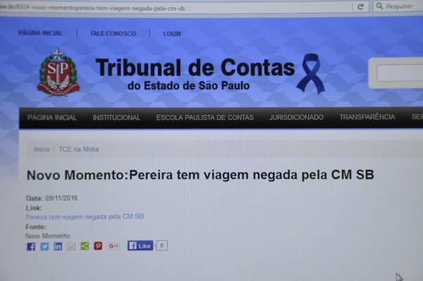 Site do TCE deu destaque a reportagem do site Novo Momento