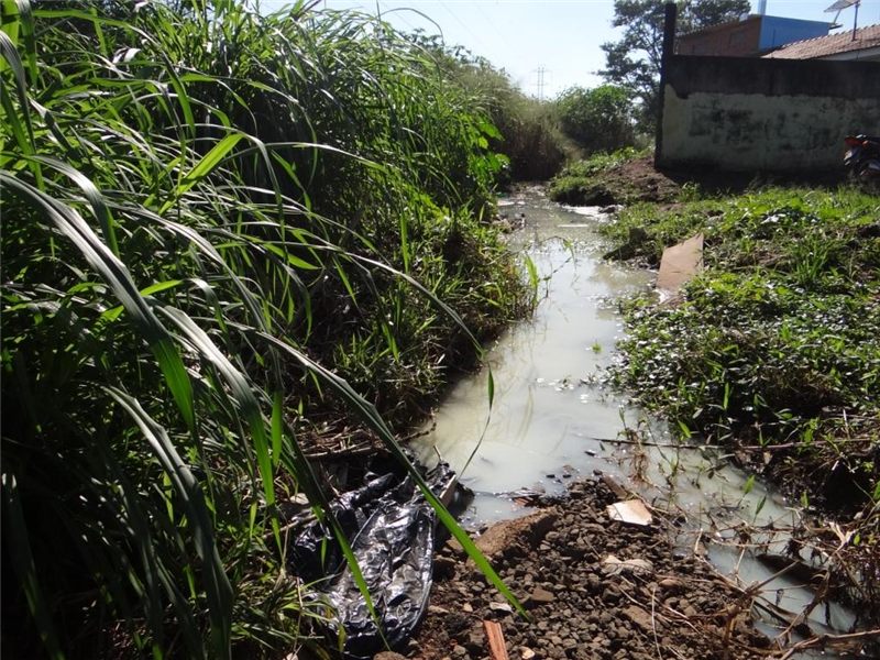 Água acumulada gera mau cheiro e preocupa moradores do Jardim Batagin