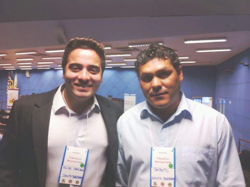 Bebeto e Felipe participam de palestra no Legislativo de Campinas.
