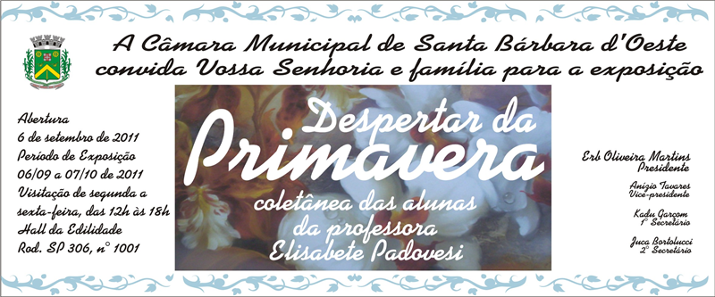 Convite da mostra Despertar da Primavera.