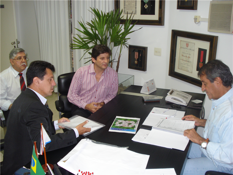 Vereador Kadu, durante encontro em São Paulo com deputado Valdemar Costa Neto