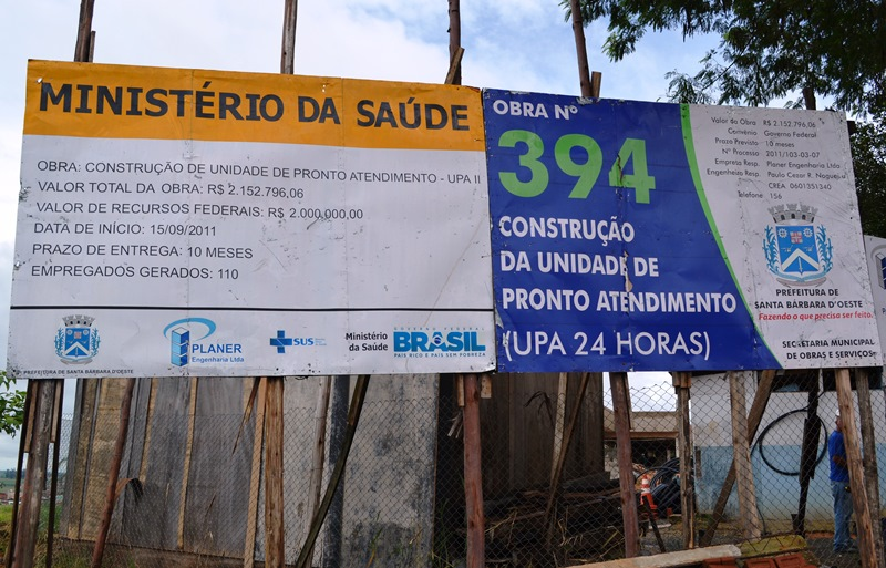 Felipe Sanches pede informações sobre término da UPA do Santa Rita.