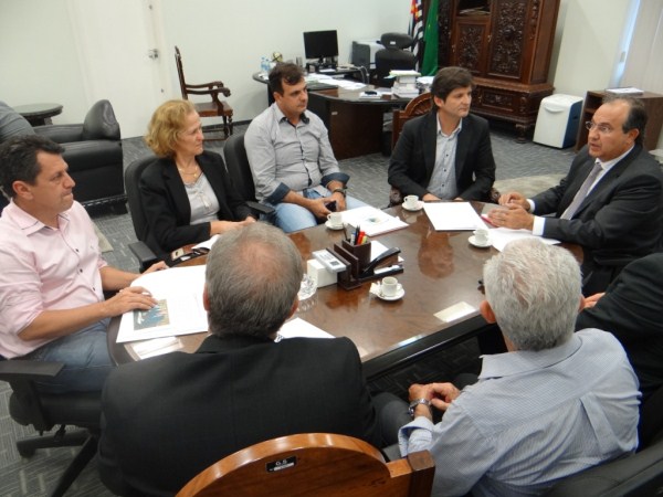 Kadu, em reunião Fernando Grella, secretário de Segurança